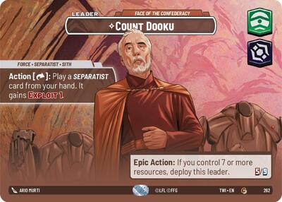 Count Dooku Face of the Confederacy (Showcase) (Twilight of the Republic) Near Mint Foil