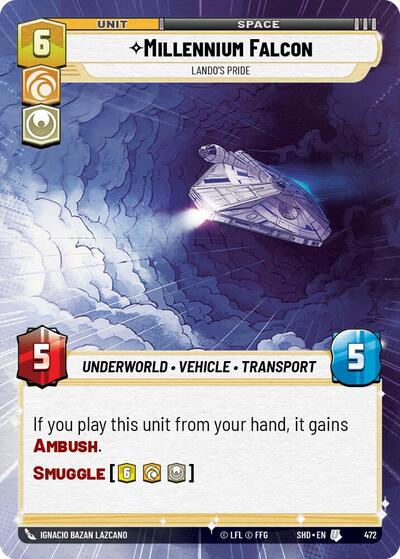 Millennium Falcon Lando's Pride (Hyperspace) (Shadows of the Galaxy) Near Mint Foil