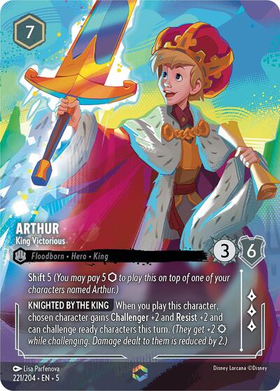 Arthur - King Victorious (Enchanted) (Shimmering Skies) Near Mint Holofoil