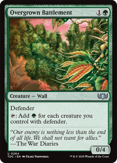 Overgrown Battlement (Commander: Tarkir: Dragonstorm) Light Play