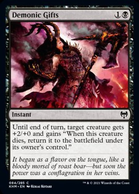 Demonic Gifts (Kaldheim) Medium Play Foil