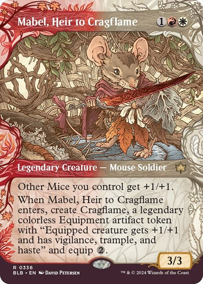 Mabel, Heir to Cragflame (Showcase) (Bloomburrow) Light Play Foil