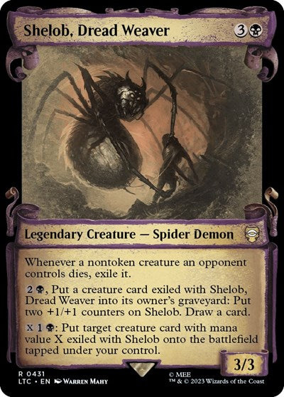 Shelob, Dread Weaver (Showcase Scrolls) (Commander: The Lord of the Rings: Tales of Middle-earth) Light Play Foil