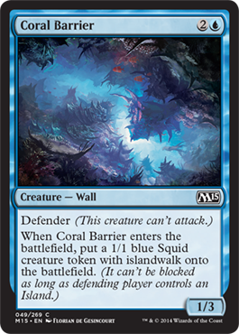 Coral Barrier (Magic 2015 Core Set) Medium Play