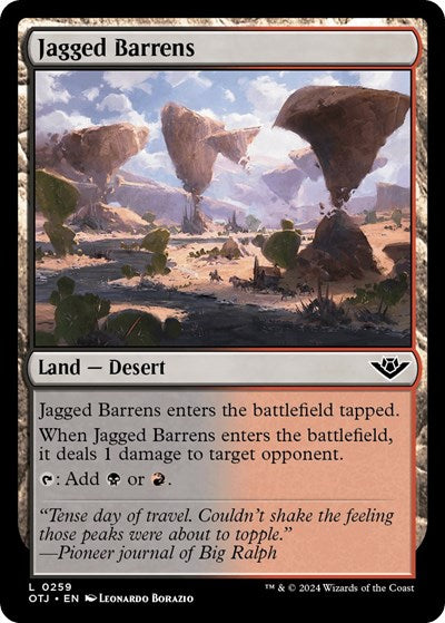 Jagged Barrens (Outlaws of Thunder Junction) Near Mint Foil