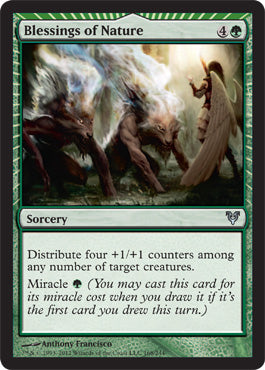 Blessings of Nature (Avacyn Restored) Light Play Foil