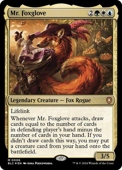 Mr. Foxglove (Commander: Bloomburrow) Light Play Foil