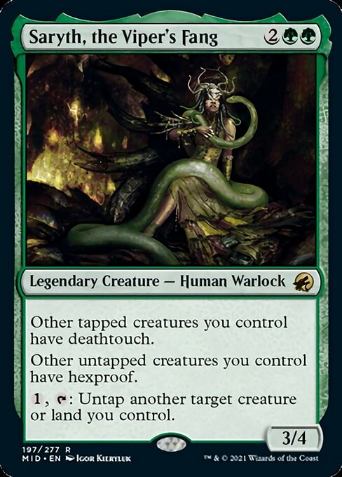 Saryth, the Viper's Fang (Innistrad: Midnight Hunt) Light Play Foil