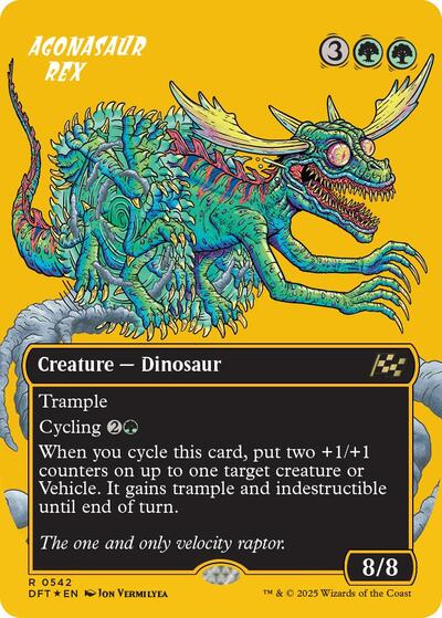 Agonasaur Rex (Borderless) (First-Place Foil) (Aetherdrift) Light Play Foil