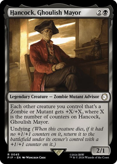 Hancock, Ghoulish Mayor (Universes Beyond: Fallout) Medium Play Foil