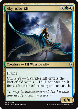 Skyrider Elf (Battle for Zendikar) Light Play