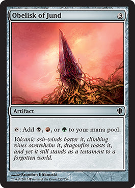 Obelisk of Jund (Commander 2013 Edition) Light Play
