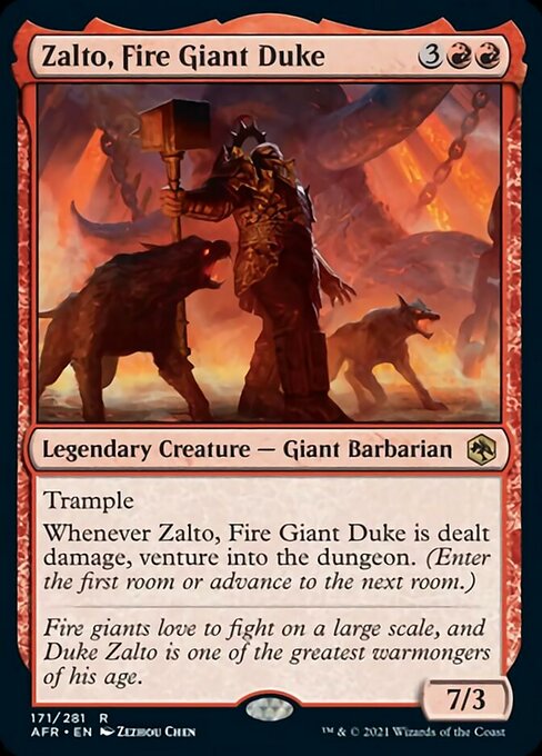 Zalto, Fire Giant Duke (Adventures in the Forgotten Realms) Near Mint Foil