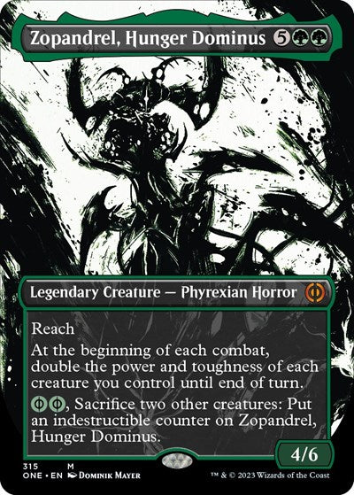 Zopandrel, Hunger Dominus (Showcase) (Phyrexia: All Will Be One) Light Play