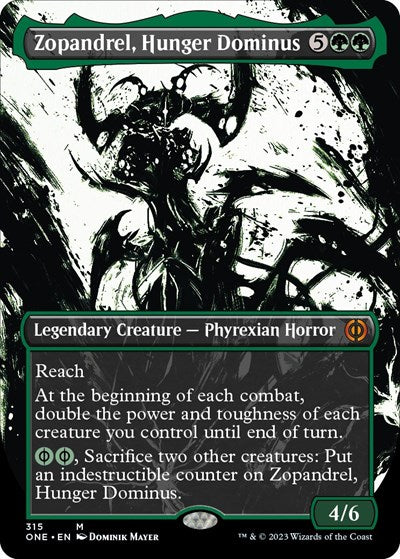 Zopandrel, Hunger Dominus (Showcase) (Phyrexia: All Will Be One) Damaged / Poor