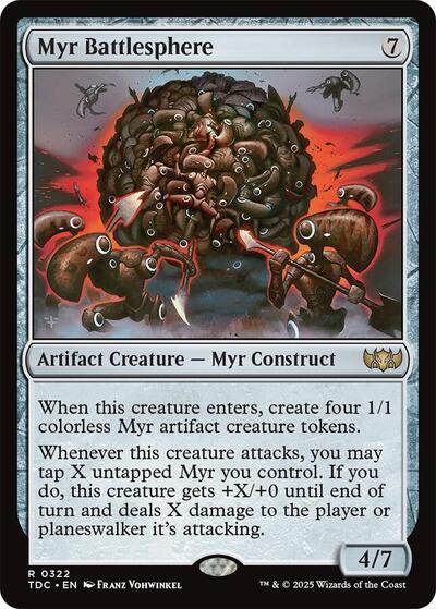 Myr Battlesphere (Commander: Tarkir: Dragonstorm) Light Play