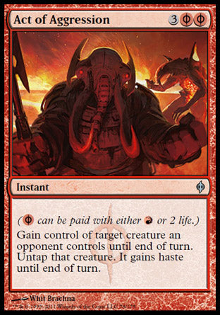 Act of Aggression (New Phyrexia) Light Play Foil