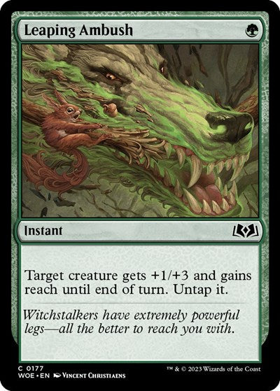 Leaping Ambush (Wilds of Eldraine) Light Play Foil