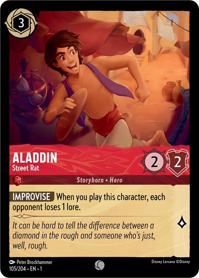 Aladdin - Street Rat (The First Chapter) Near Mint Cold Foil