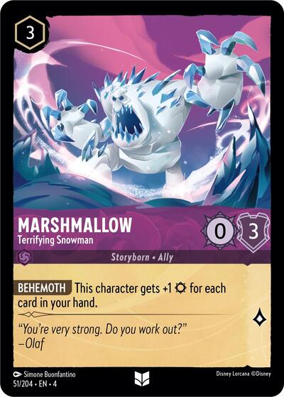 Marshmallow - Terrifying Snowman (Ursula's Return) Near Mint Cold Foil