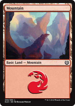 Mountain (259) (Kaladesh) Light Play Foil
