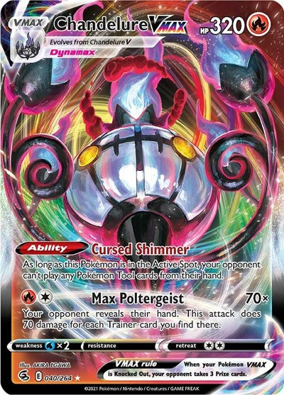 Chandelure VMAX (SWSH08: Fusion Strike) Near Mint Holofoil