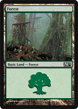 Forest (246) (Magic 2012 Core Set) Light Play Foil
