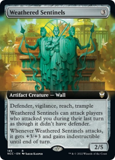 Weathered Sentinels (Extended Art) (Commander: Streets of New Capenna) Light Play