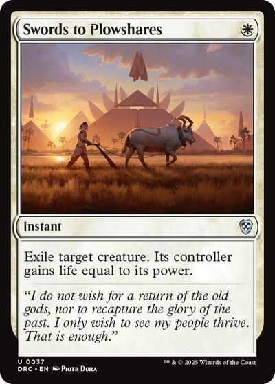 Swords to Plowshares (Commander: Aetherdrift) Light Play