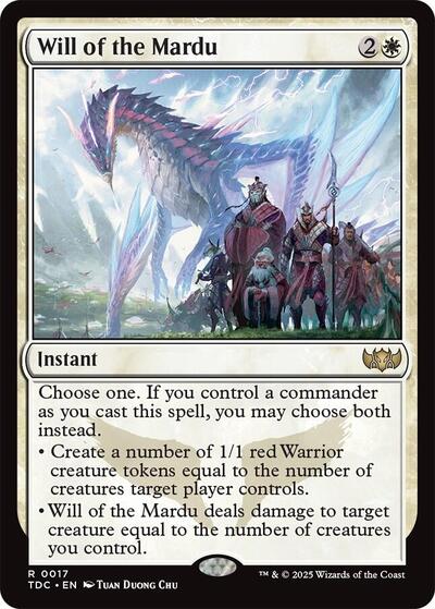 Will of the Mardu (Commander: Tarkir: Dragonstorm) Light Play