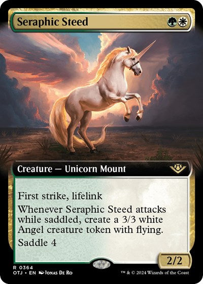 Seraphic Steed (Extended Art) (Outlaws of Thunder Junction) Near Mint Foil