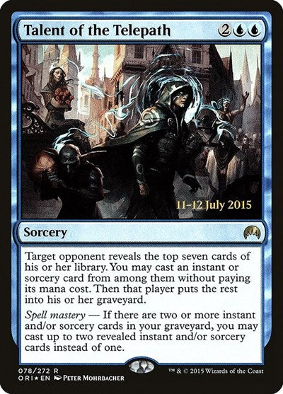 Talent of the Telepath (Promos: Prerelease Cards) Light Play Foil