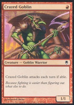 Crazed Goblin (Darksteel) Light Play