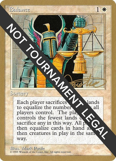 Balance - 1996 Mark Justice (4ED) (World Championship Decks) Light Play