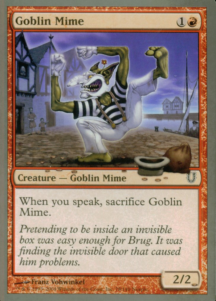 Goblin Mime (Unhinged) Light Play