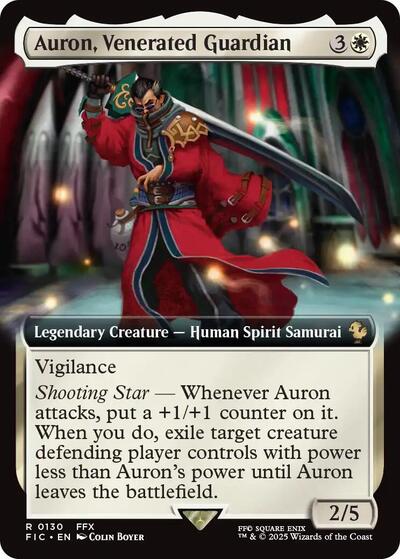 Auron, Venerated Guardian (Extended Art) (Commander: FINAL FANTASY) Light Play
