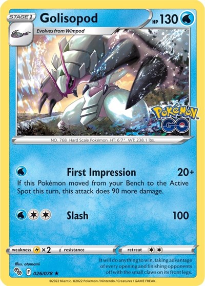 Golisopod (Pokemon GO) Light Play Holofoil
