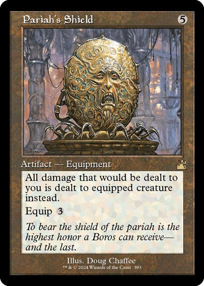 Pariah's Shield (Retro Frame) (Ravnica Remastered) Damaged / Poor Foil