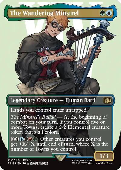 The Wandering Minstrel (Borderless) (Surge Foil) (Universes Beyond: FINAL FANTASY) Near Mint Foil
