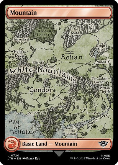 Mountain (0720) (Surge Foil) (Universes Beyond: The Lord of the Rings: Tales of Middle-earth) Light Play Foil