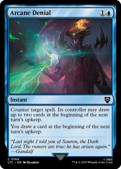 Arcane Denial (Commander: The Lord of the Rings: Tales of Middle-earth) Light Play