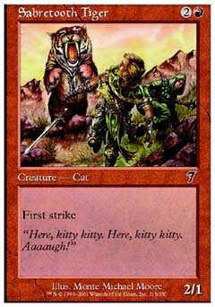 Sabretooth Tiger (7th Edition) Medium Play Foil