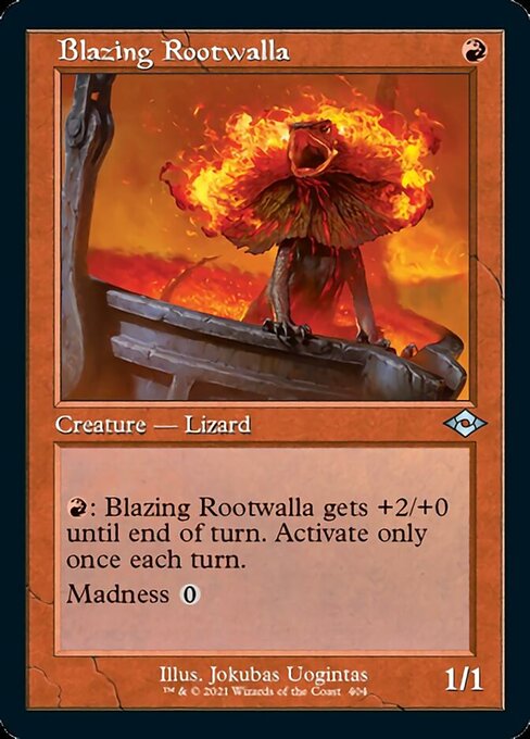 Blazing Rootwalla (Retro Frame) (Modern Horizons 2) Light Play Foil