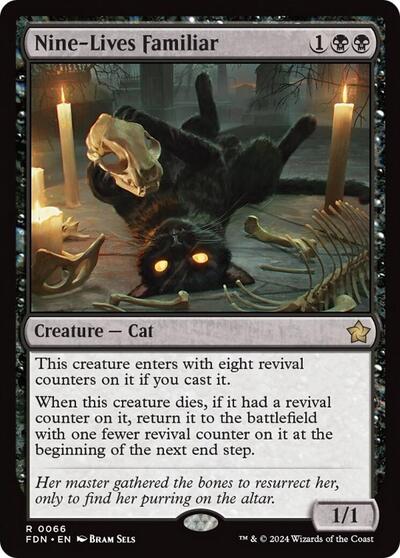 Nine-Lives Familiar (Foundations) Light Play Foil