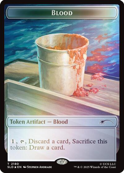 Blood Token (Rainbow Foil) (Secret Lair) Light Play Foil