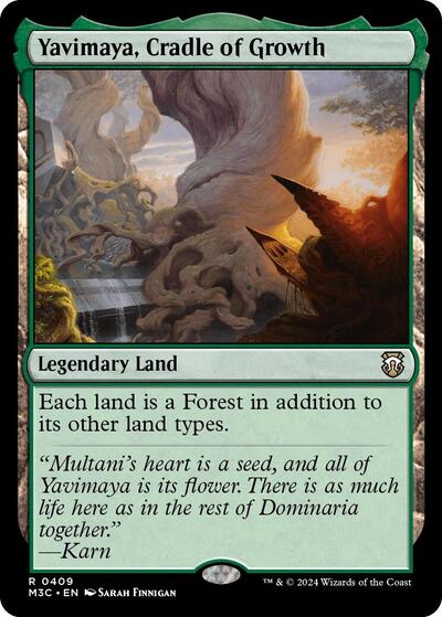 Yavimaya, Cradle of Growth (Ripple Foil) (Commander: Modern Horizons 3) Near Mint Foil