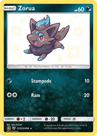 Zorua (Hidden Fates: Shiny Vault) Near Mint Holofoil