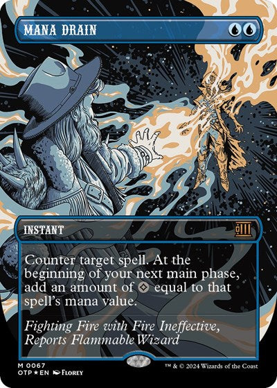 Mana Drain (Textured Foil) (Outlaws of Thunder Junction: Breaking News) Near Mint Foil