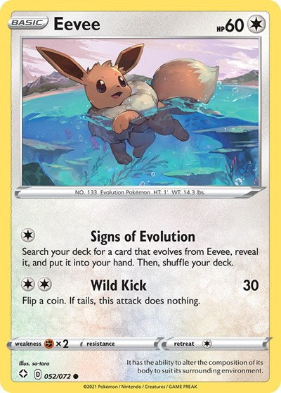 Eevee (Shining Fates) Light Play Reverse Holofoil