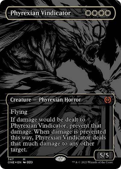 Phyrexian Vindicator (Oil Slick Raised Foil) (Phyrexia: All Will Be One) Near Mint Foil